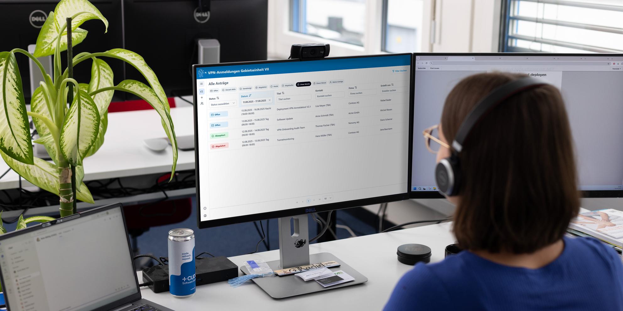 Bild von Kollaborativ entwickelt: Webapp zur Verwaltung von VPN-Anmeldungen mit verbesserter User Experience