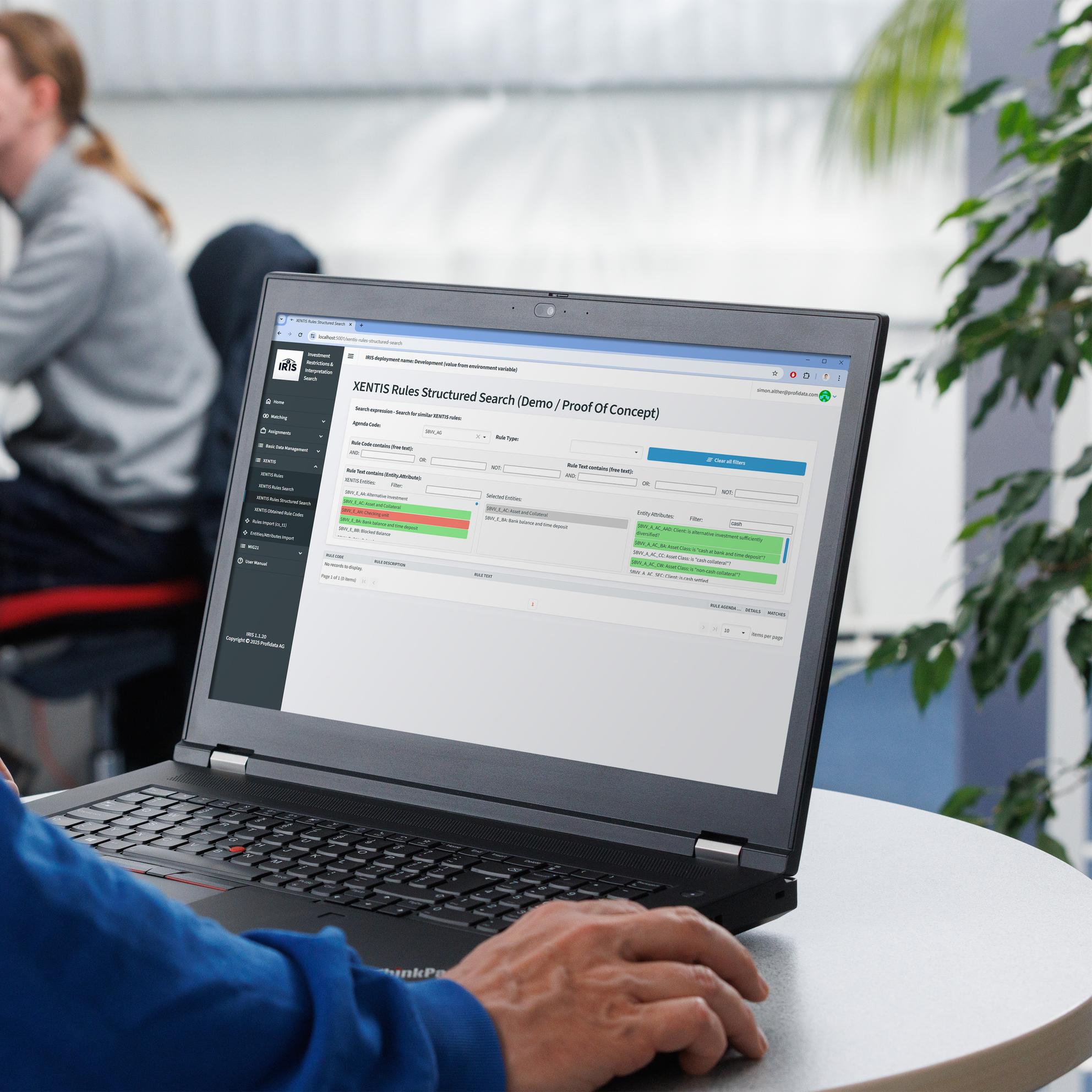 Bild von IRIS – Beschleunigte Migration von Fondsregeln durch innovative Suchfunktionen